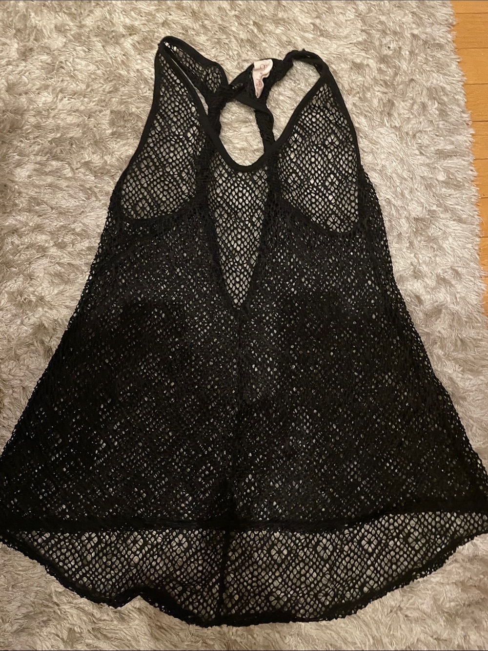 OP Black Mesh Halter Chemise